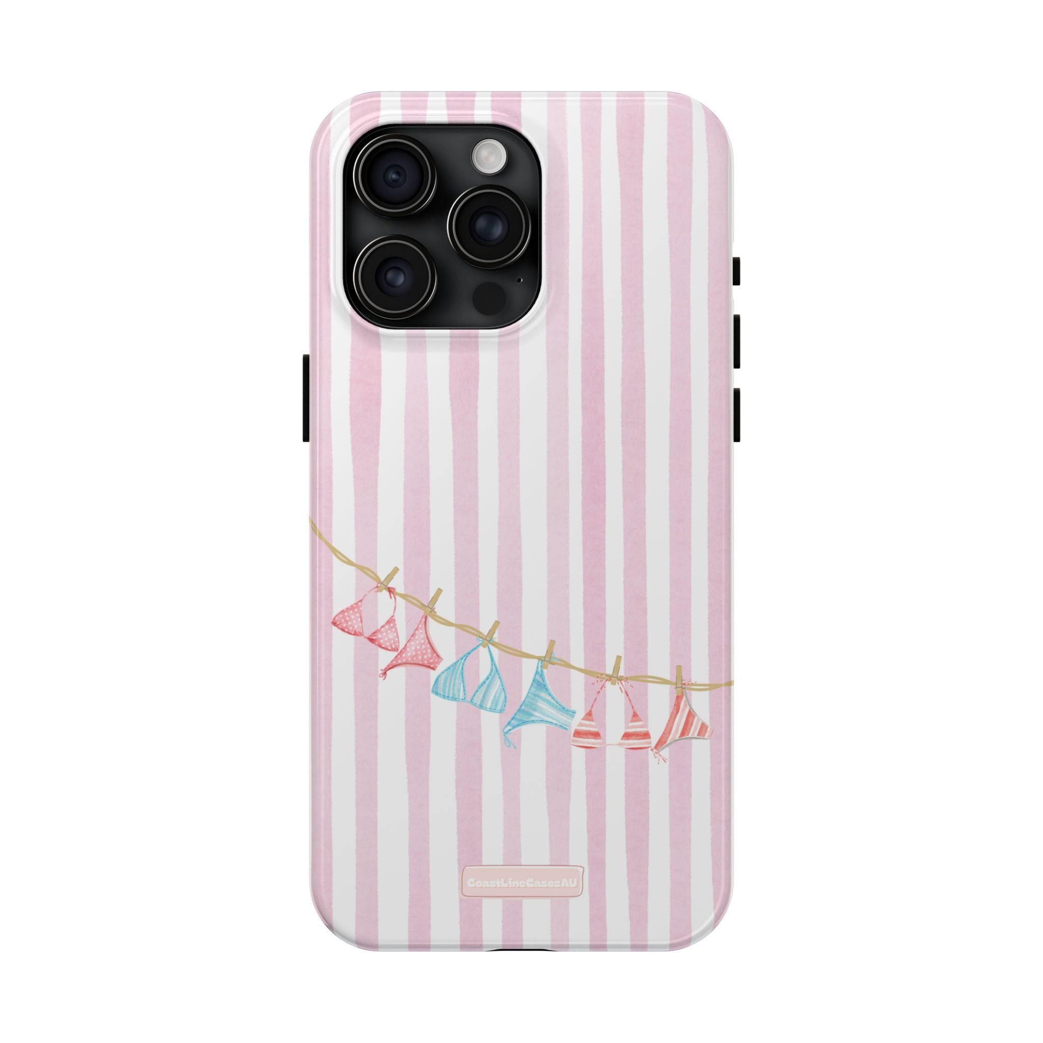 Coast-line Phone Case- Blush Stripe